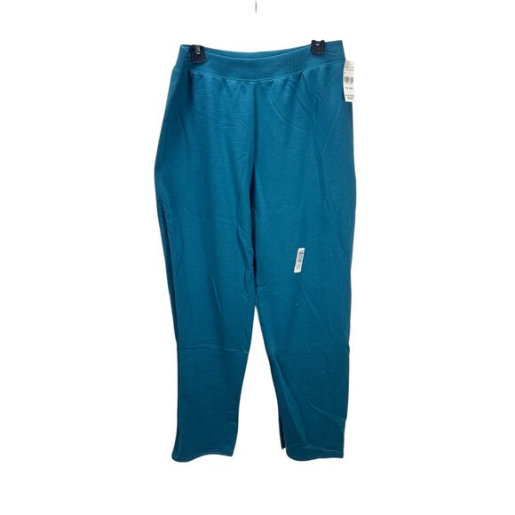 Hanes EcoSmart Women's Lounge Pants Plus Size 1X Teal Cotton Blend Comfort - Picture 1 of 5